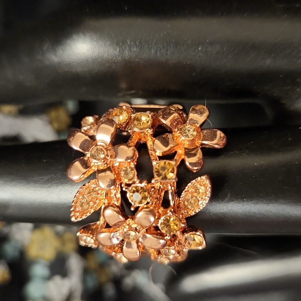Copper Color Flower Ring - 225